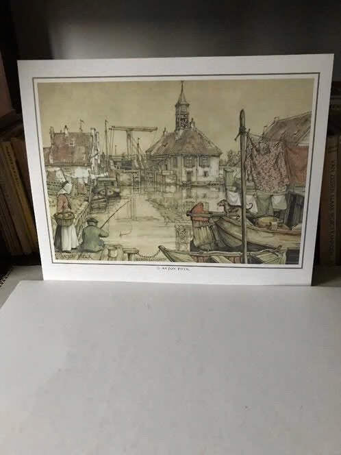 Mooie grote prenten van Anton Pieck, afkomstig jaar­kalender, 1980 tot heden, Ophalen of Verzenden, Zo goed als nieuw, Prent