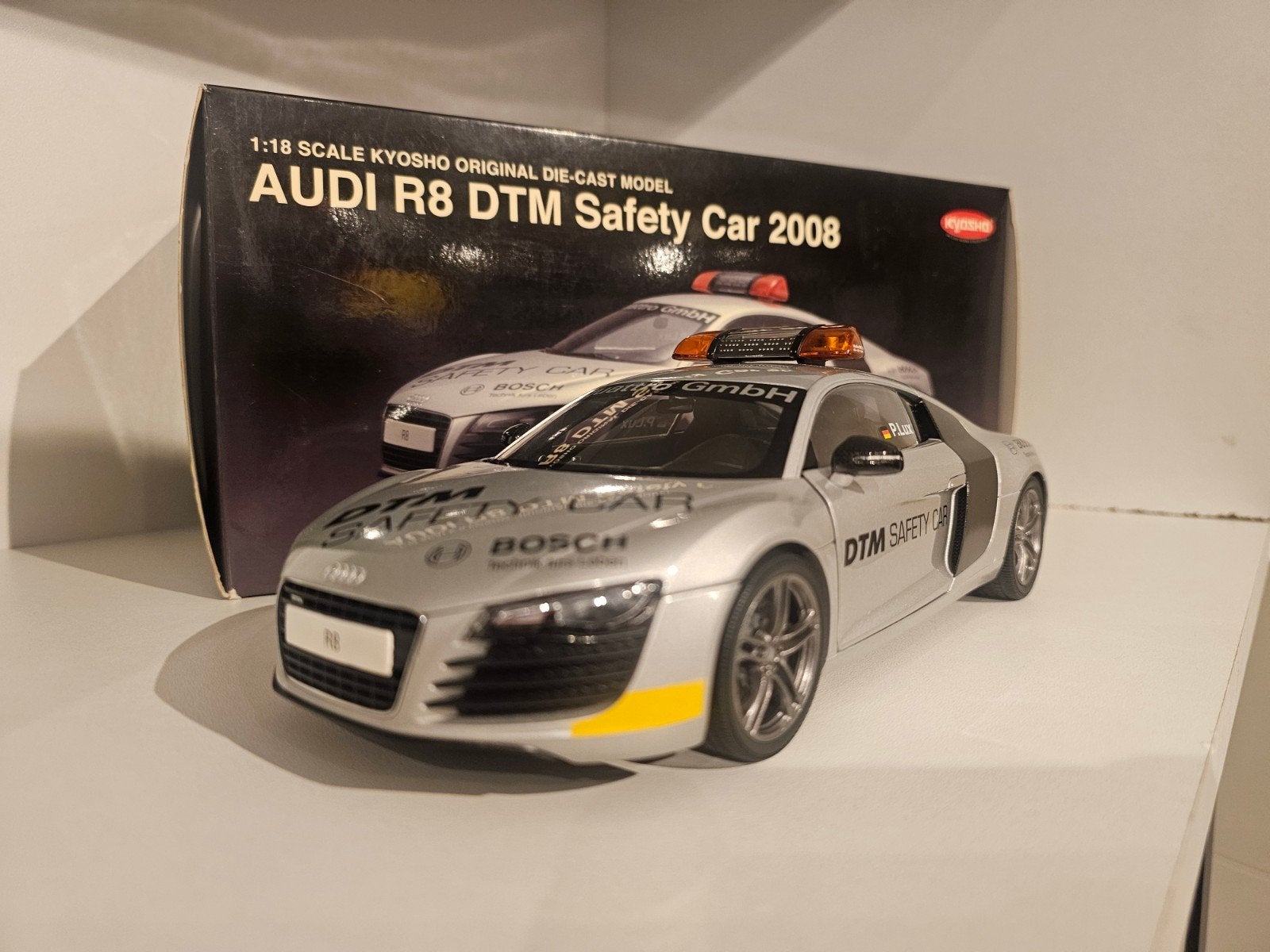 Kyosho Audi R8 DTM Safety Car 2008 1:18, Ophalen of Verzenden, Zo goed als nieuw, Auto, Kyosho