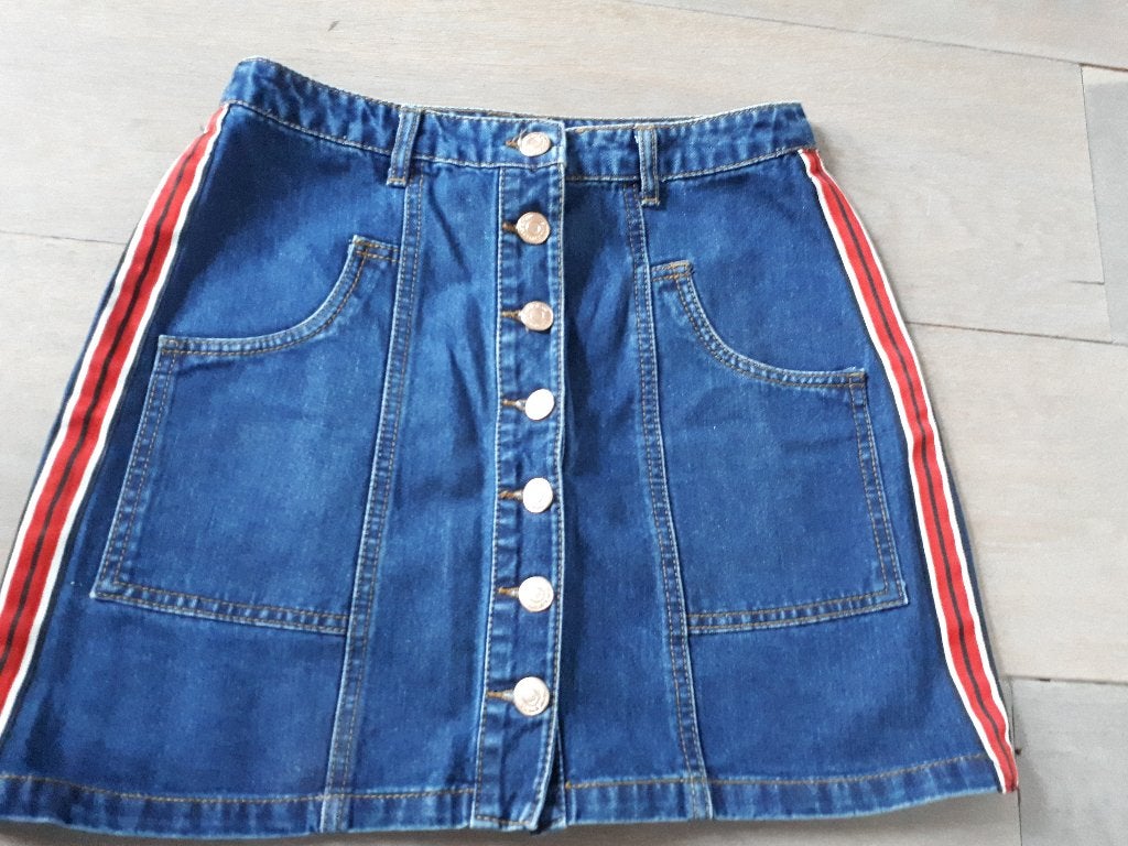 Spijkerrokje van Stradivarius, Maat 38/40 (M), Blauw, Ophalen of Verzenden, Zo goed als nieuw