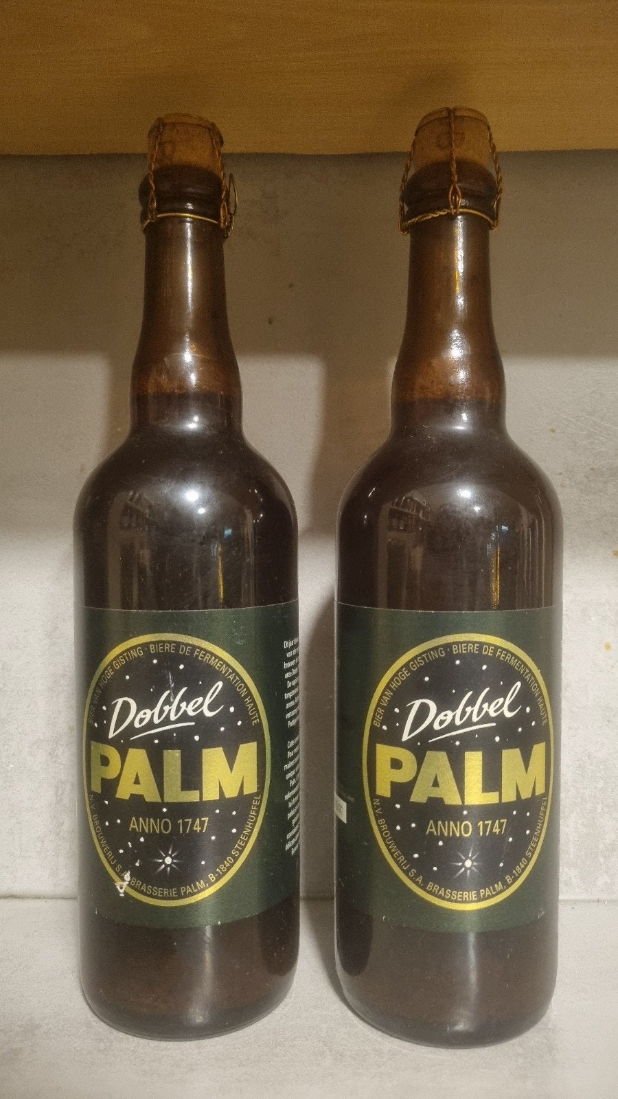 2x Dobbel Palm 75cl - 31/03/99, Ophalen of Verzenden, Zo goed als nieuw, Flesje(s), Palm