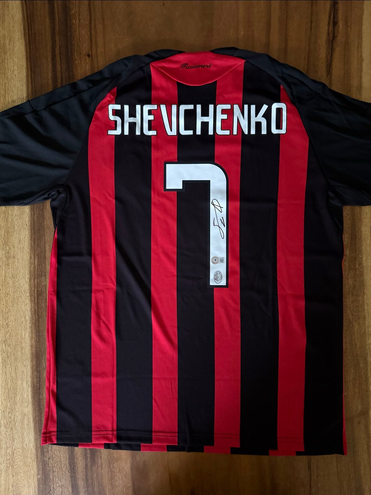 Gesigneerd AC Milan shirt Shevchenko - Ballon d'Or 2004, Ophalen of Verzenden, Nieuw, Buitenlandse clubs, Shirt