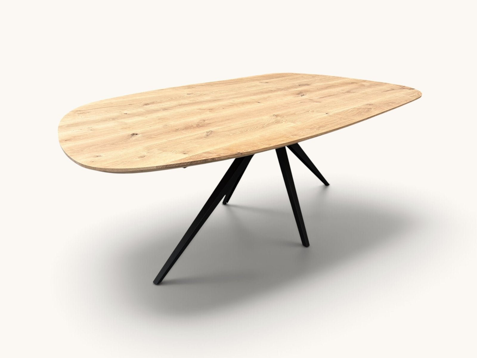 Massief eiken tafels 750 in voorraad– zelf samenstellen, Huis en Inrichting, Tafels | Eettafels, Japandi, 100 tot 150 cm, Verzenden