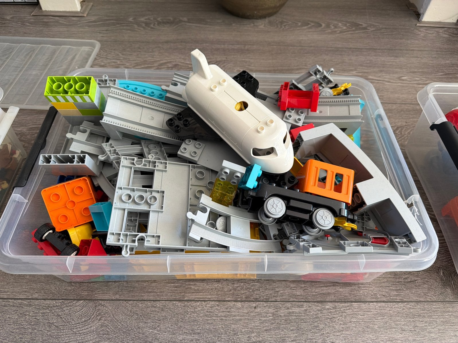 Grote doos Lego Duplo met trein!, Ophalen, Gebruikt, Overige merken