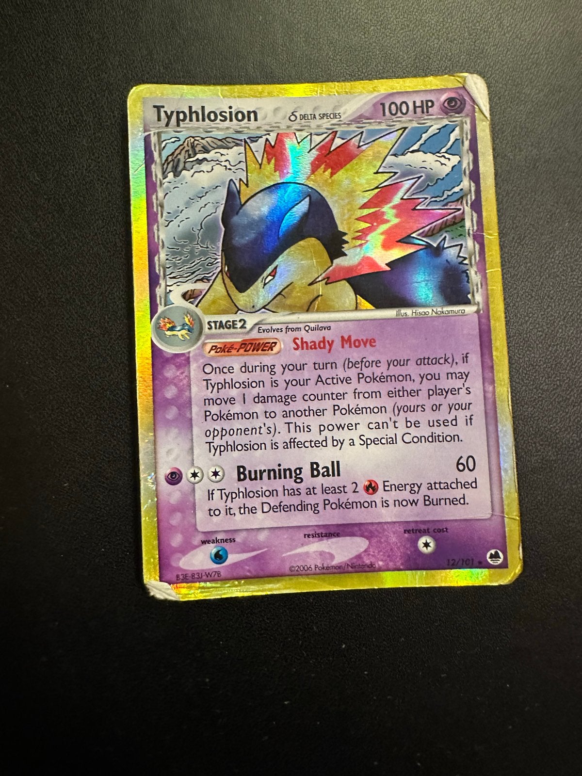 Typhlosion Delta Species 100 HP (2006), Ophalen of Verzenden, Gebruikt, Losse kaart, Foil