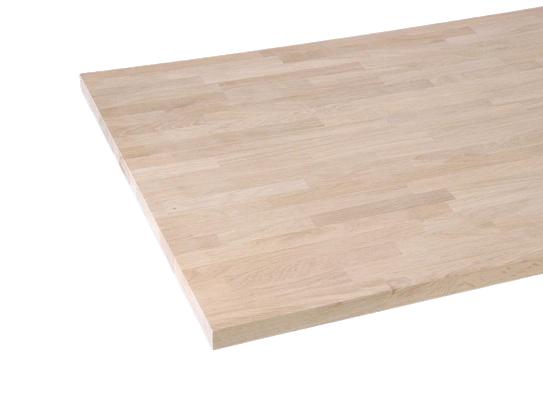 Massief eiken werkbladen, Doe-het-zelf en Verbouw, Hout en Planken, Ophalen, 25 tot 50 mm, Eiken, Nieuw