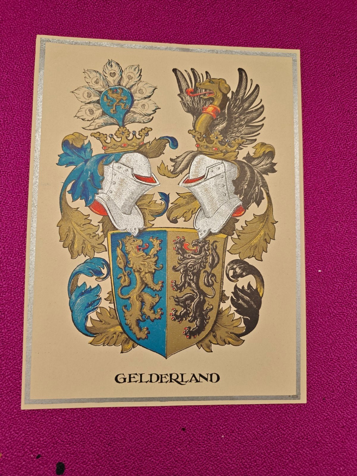 Set van 12 Wapenprenten Nederlandse Provincies, Gebruikt, Ophalen of Verzenden, Voor 1940, Prent