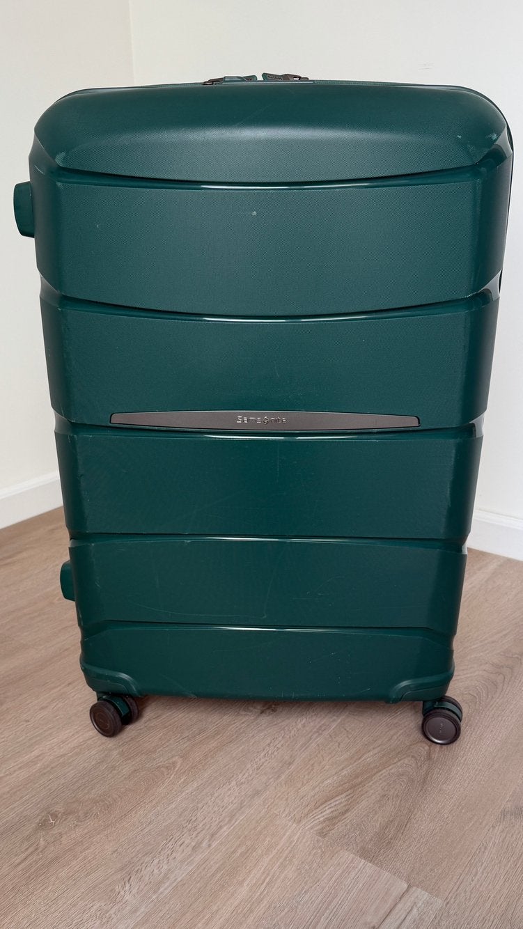 Samsonite koffer - Outline Pro Large Spinner donkergroen, Hard kunststof, 45 tot 55 cm, Zo goed als nieuw, 70 cm of meer