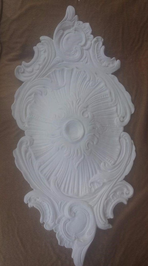 Prachtige ovale ornament van gips, +/- 50x70 cm, Antiek en Kunst, Ophalen
