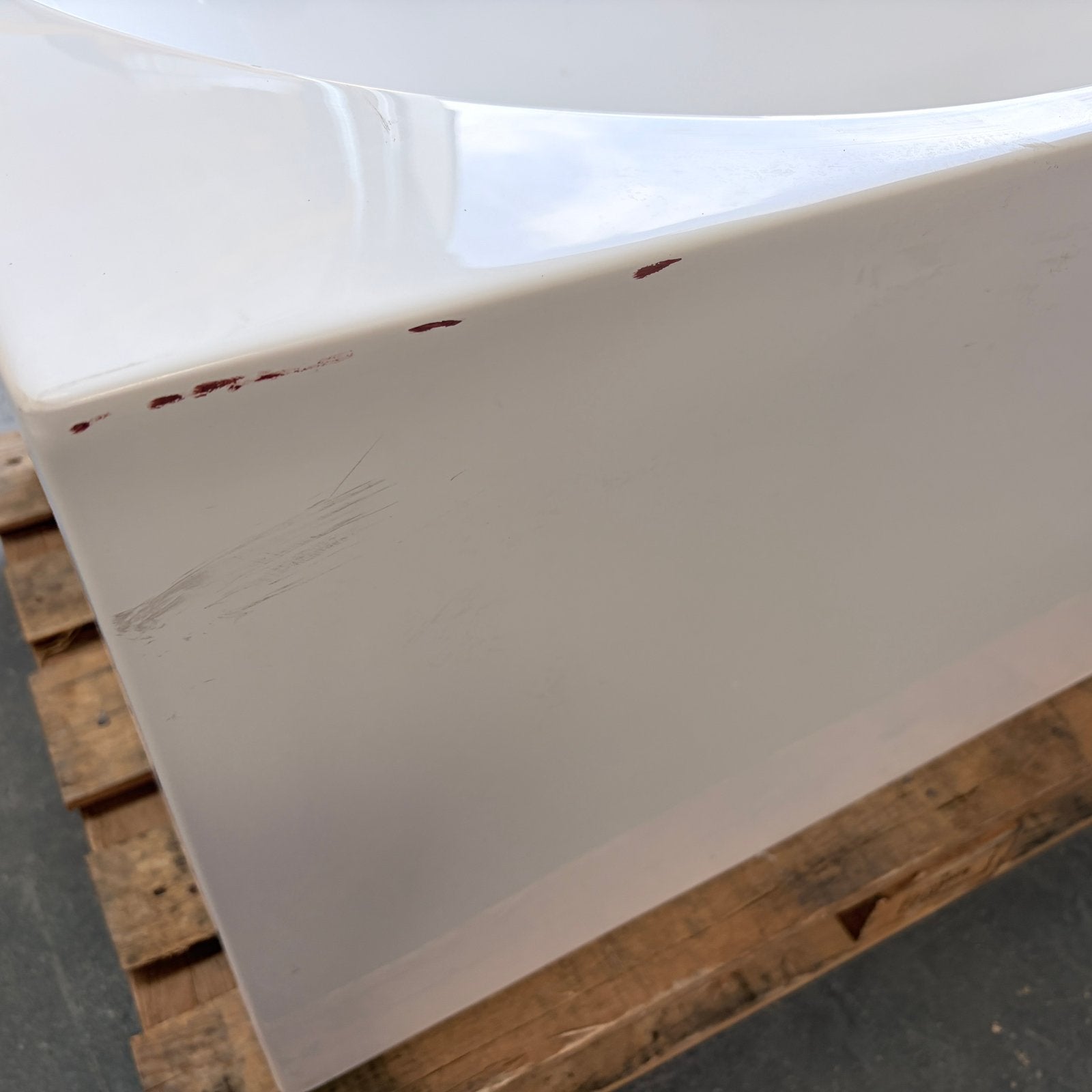 Ovaal Half Vrijstaand Bad 150 cm Acryl Glans Wit nr381, Huis en Inrichting, Ophalen, Nieuw, 150 tot 200 cm