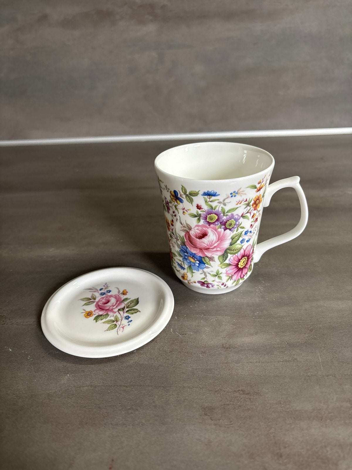 Balfour China Schotland Bloemen Mok met Deksel, Ophalen of Verzenden