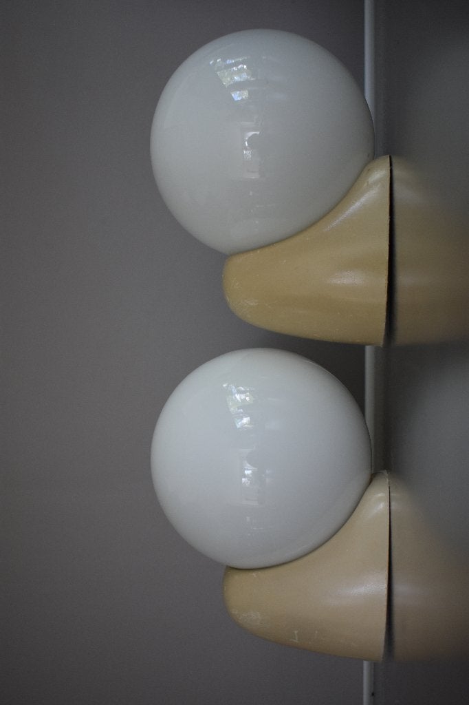 Muurlampjes wandlampjes spage age bollen retro vintage, Ophalen of Verzenden, Gebruikt, Glas