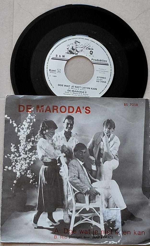 VINYL SINGLE DE MARODA'S - DOE WAT JE NIET LATEN KAN, Cd's en Dvd's, Gebruikt, Fotohoes, 7 inch, Ophalen of Verzenden