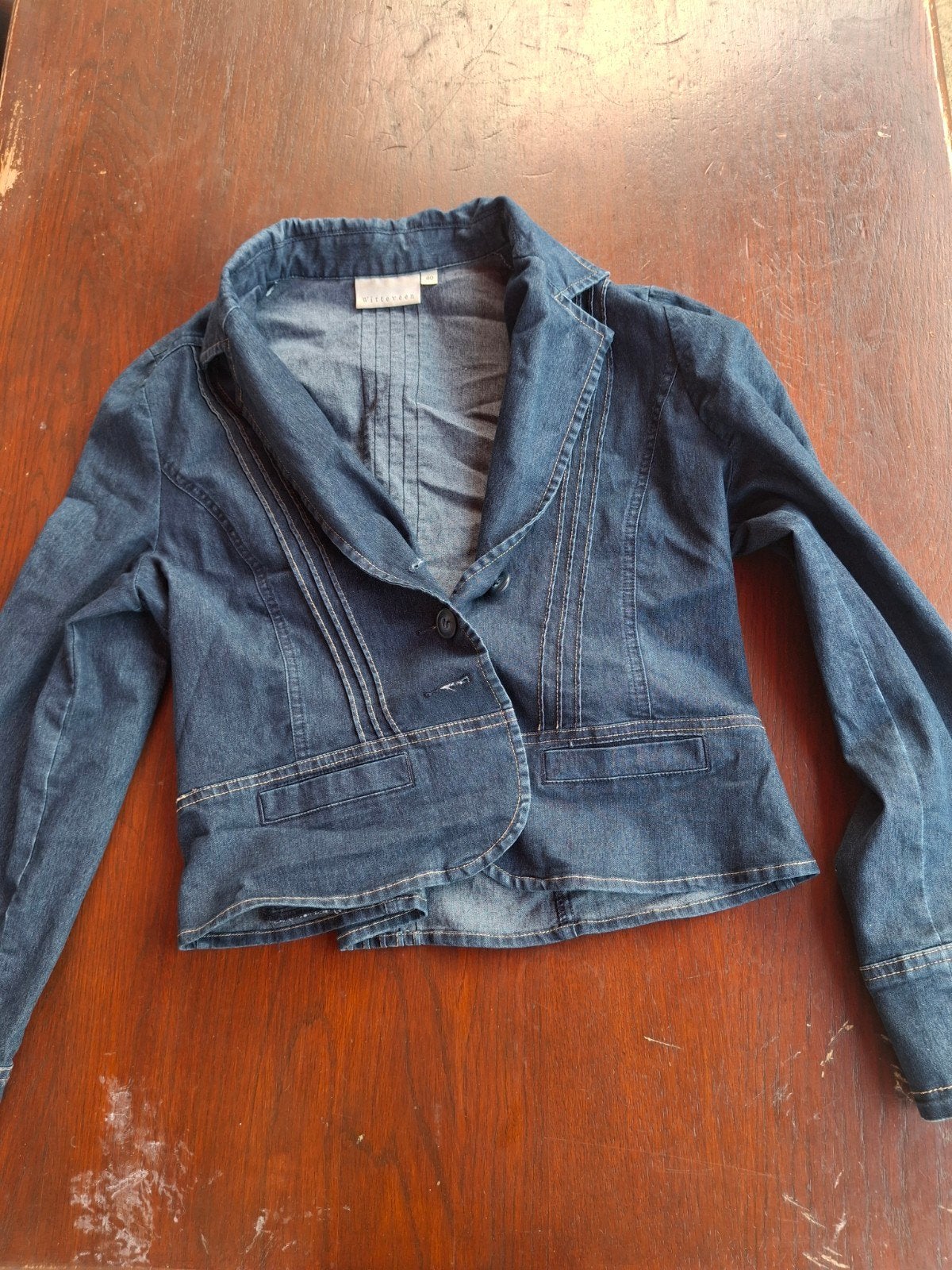 Witteveen denim jas maat 40 – blauwe spijkerjas, Kleding | Dames, Maat 38/40 (M), Blauw, Ophalen of Verzenden, Zo goed als nieuw