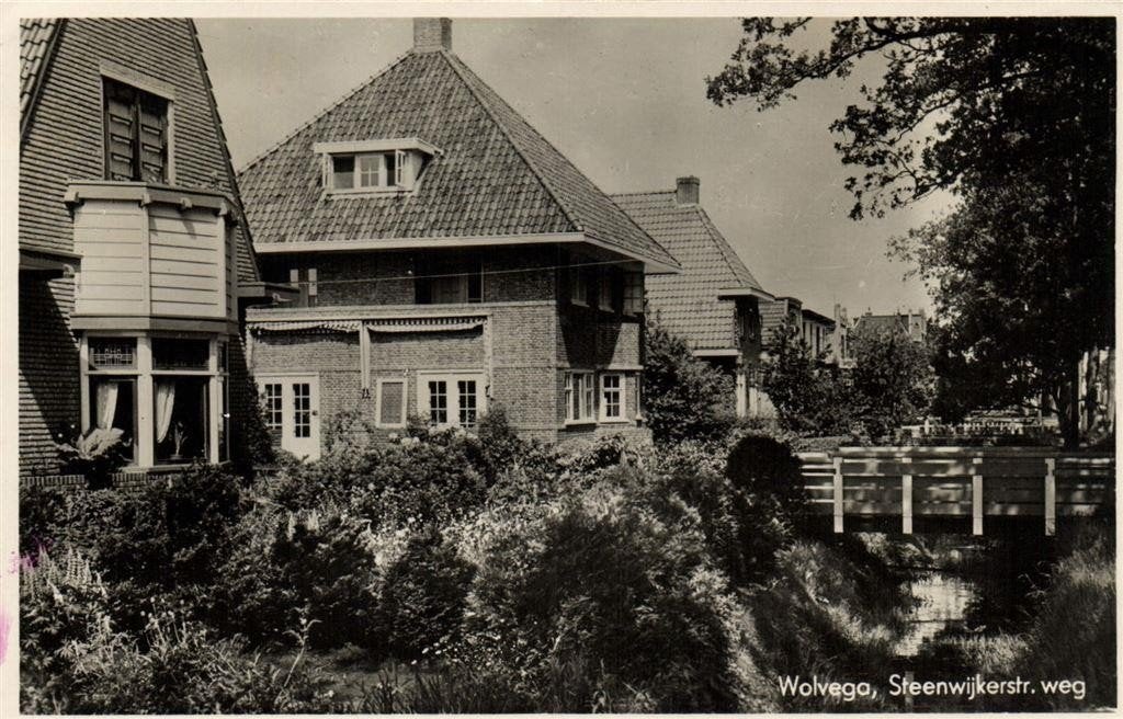 Wolvega, Steenwijkerstr. weg - 1950 gelopen, Ophalen of Verzenden, 1940 tot 1960, Gelopen, Friesland