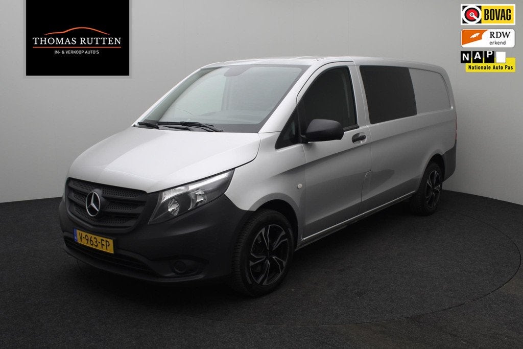 Mercedes-Benz Vito 111 CDI Lang Dubbel Cabine 2017 | Achteru, Auto's, Voorwielaandrijving, Stof, Gebruikt, Euro 6