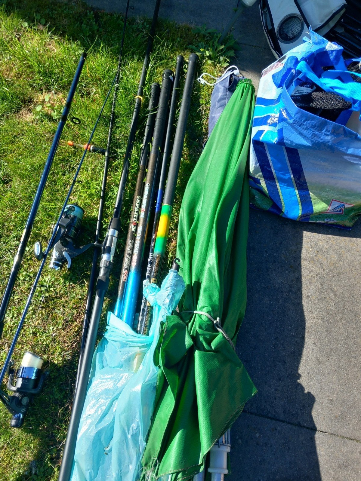 visspullen en hengels, Ophalen, Werphengel