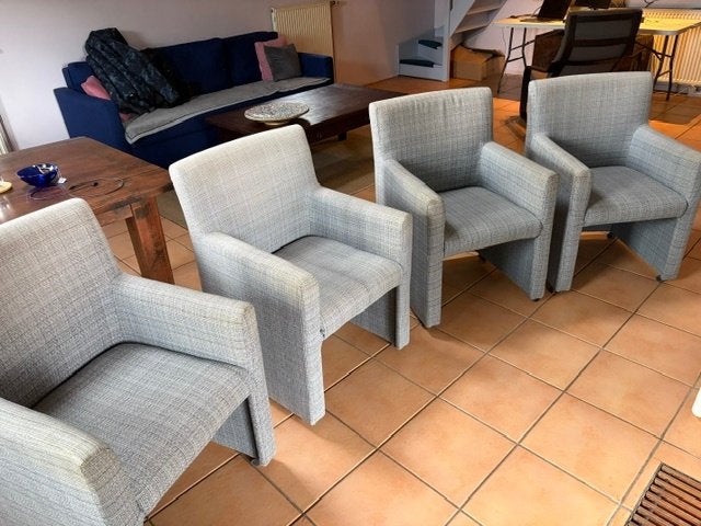 eetkamer stoelen, Ophalen, Gebruikt, Blauw, Stof