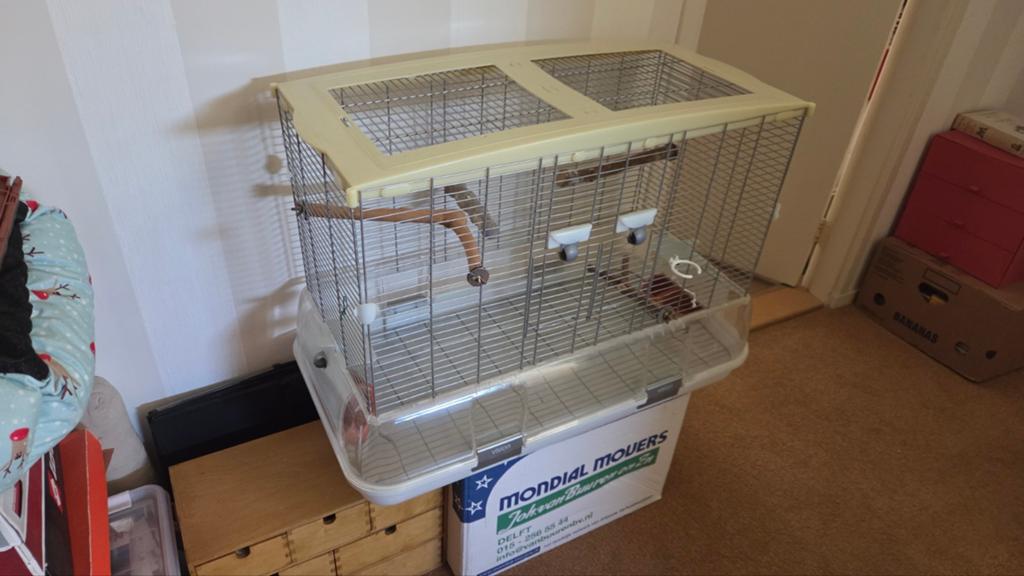 Vogelkooi 35 x 70 x 55, Ophalen, Zo goed als nieuw, Metaal, Vogelkooi