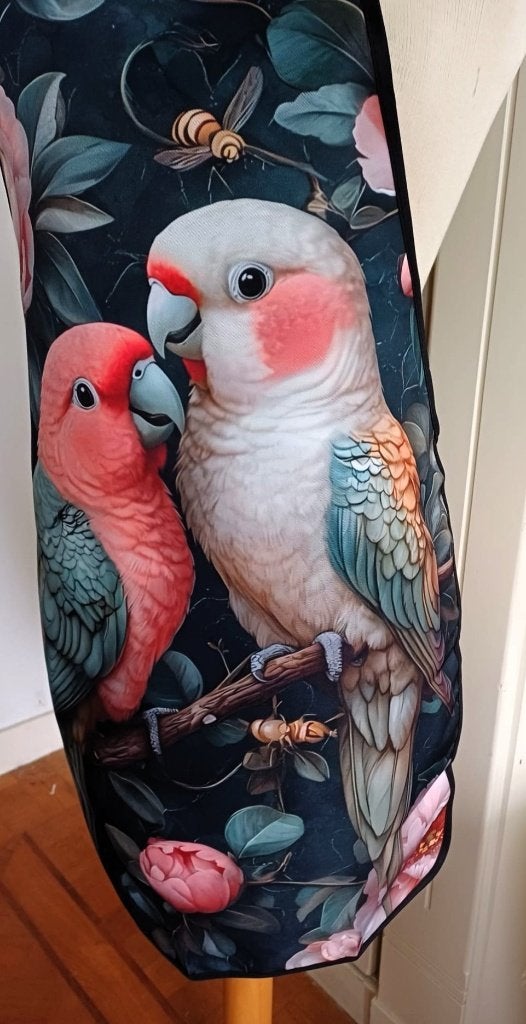 2 Schorten rozen, bloemen, papegaaien, Huis en Inrichting, Schort, Meerkleurig, Polyester, Nieuw