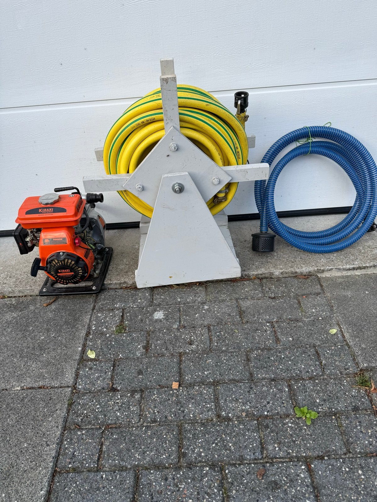 Kibani Waterpomp 8.000 liter met slanghaspel en slangen, Ophalen of Verzenden, Gebruikt, Elektrisch, Overige typen