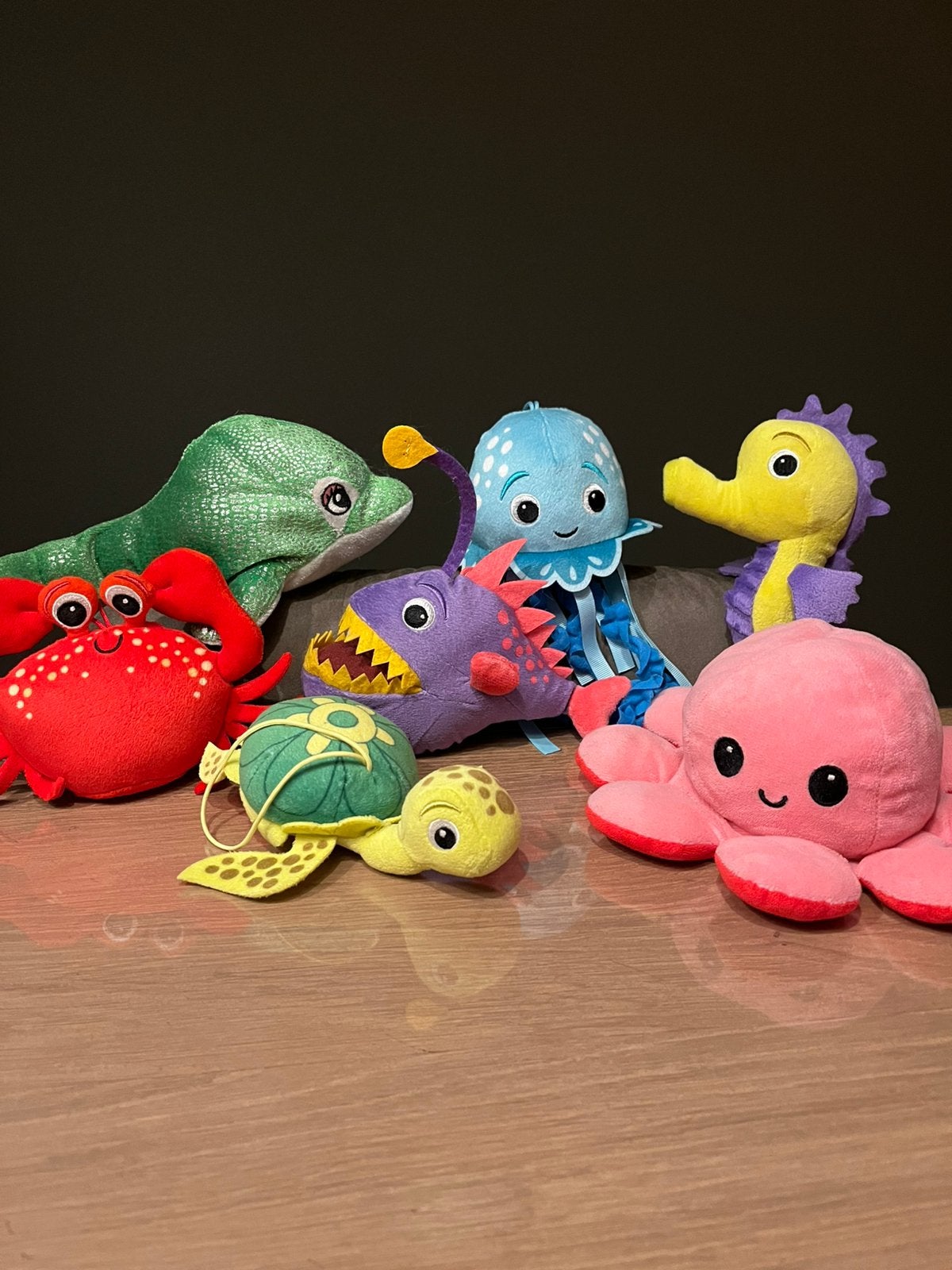 Leuke set zeedieren knuffeltjes, Ophalen of Verzenden, Zo goed als nieuw, Overige typen