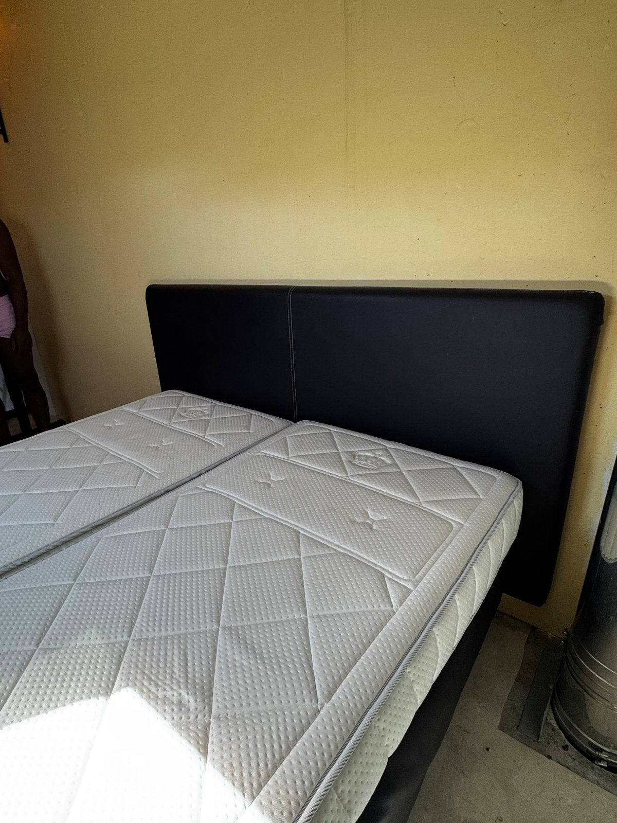 Auping Original Boxspring 160x200 cm met hoofdeind, Huis en Inrichting, Slaapkamer | Bedden, Ophalen, Gebruikt, Bruin, Tweepersoons