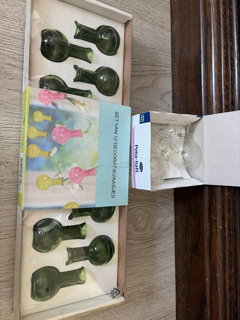 Decoratieve mini vaasjes, set van 12, Huis en Inrichting, Meerkleurig, 10 cm, Nieuw, Ophalen of Verzenden