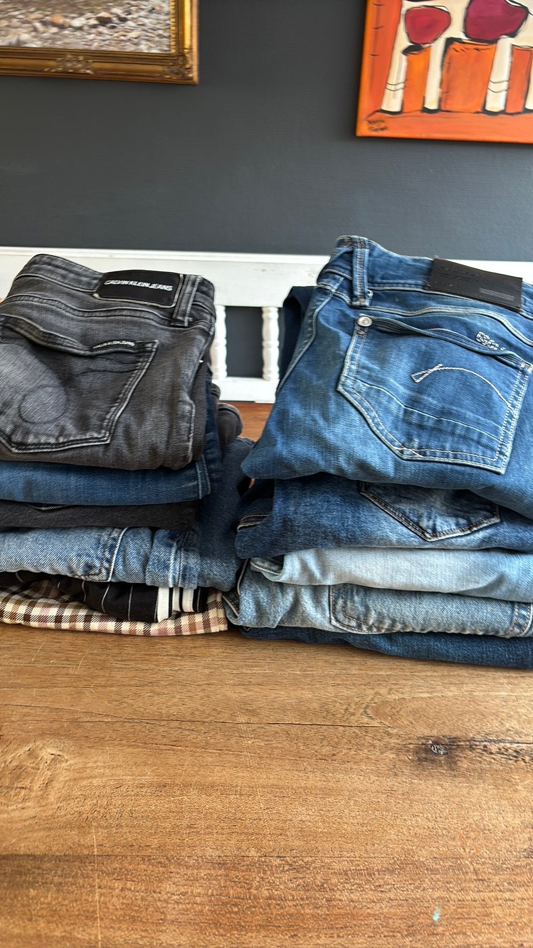 Pakket met 9 spijkerbroeken en 2 broeken maat s/m lois gstar, Ophalen of Verzenden, Zo goed als nieuw, Blauw, W28 - W29 (confectie 36)