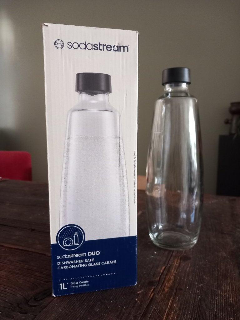 sodastream, glazen fles, 1 liter fles van glas, NIEUW, Ophalen of Verzenden, Nieuw