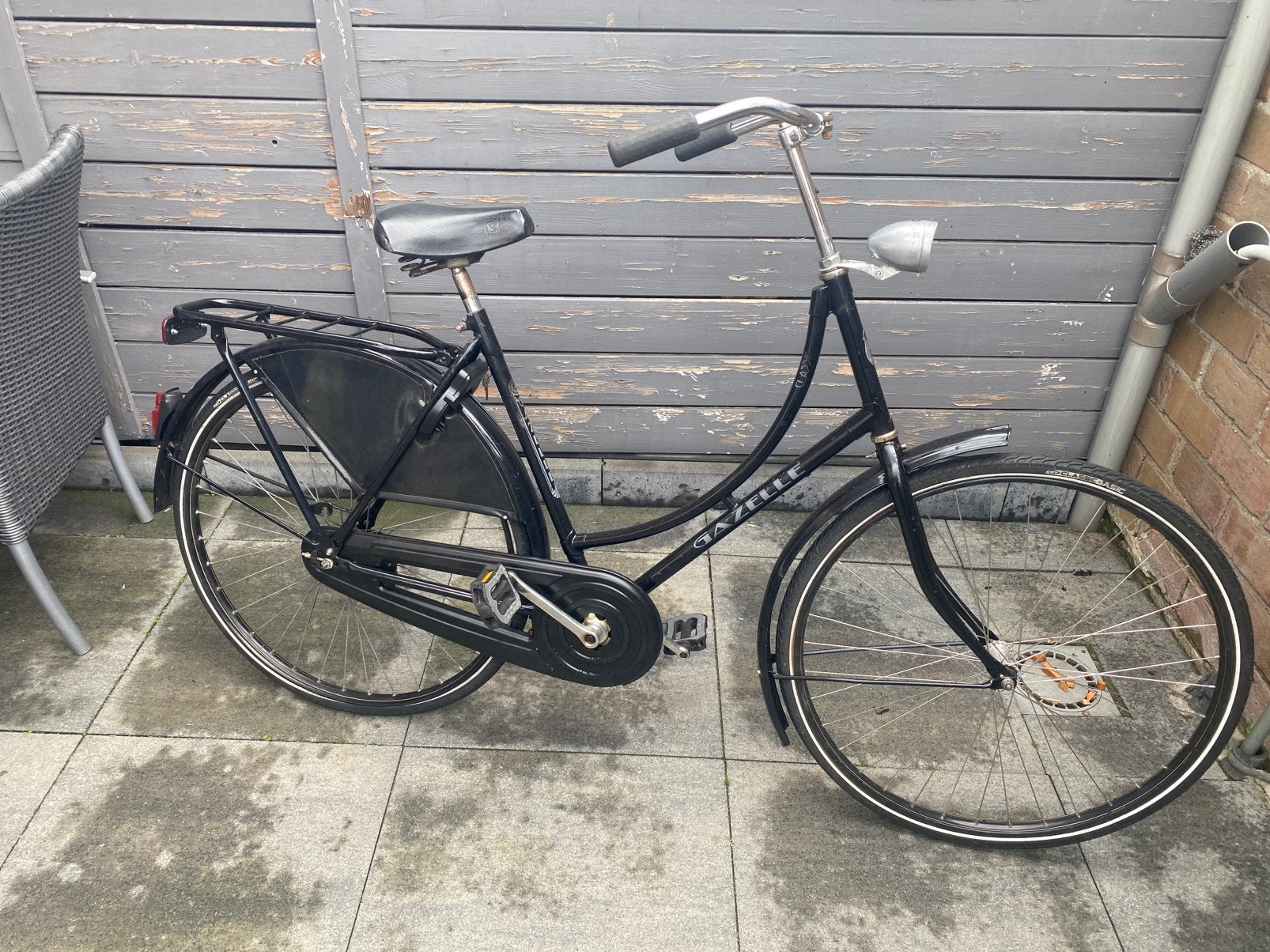 Gazelle omafiets 28 inch banden, 53 tot 56 cm, Ophalen, Gebruikt, Terugtraprem