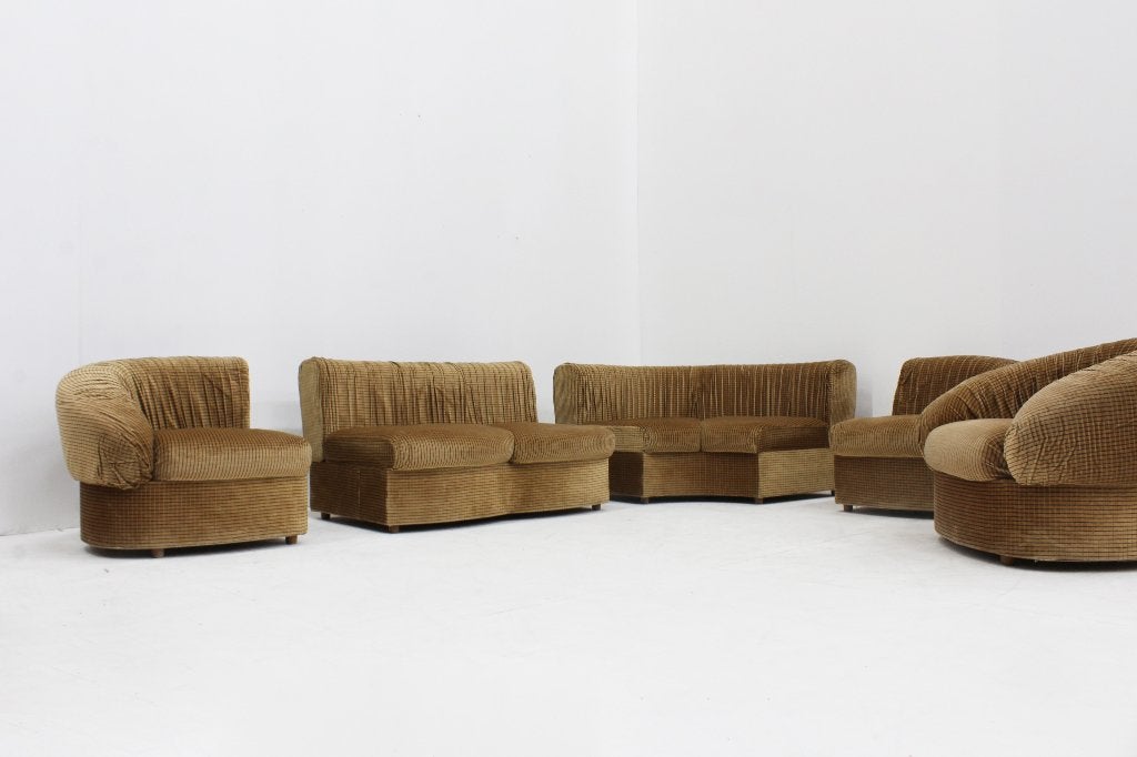 Vintage modulaire ronde sofa italiaans design jaren 70, Antiek en Kunst, Ophalen of Verzenden