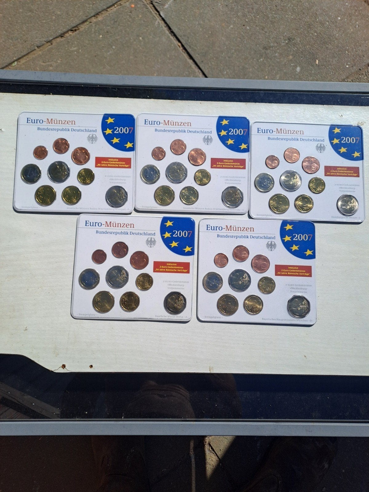 Euro set 2007 Duitsland A D G F J - Complete collectie, Postzegels en Munten, Munten | Europa | Euromunten, Ophalen of Verzenden