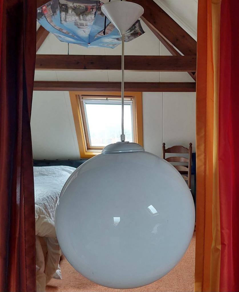 Hanglamp(glas). Doorsnee 40 cm., Huis en Inrichting, Woonaccessoires | Stolpen, Ophalen, Zo goed als nieuw