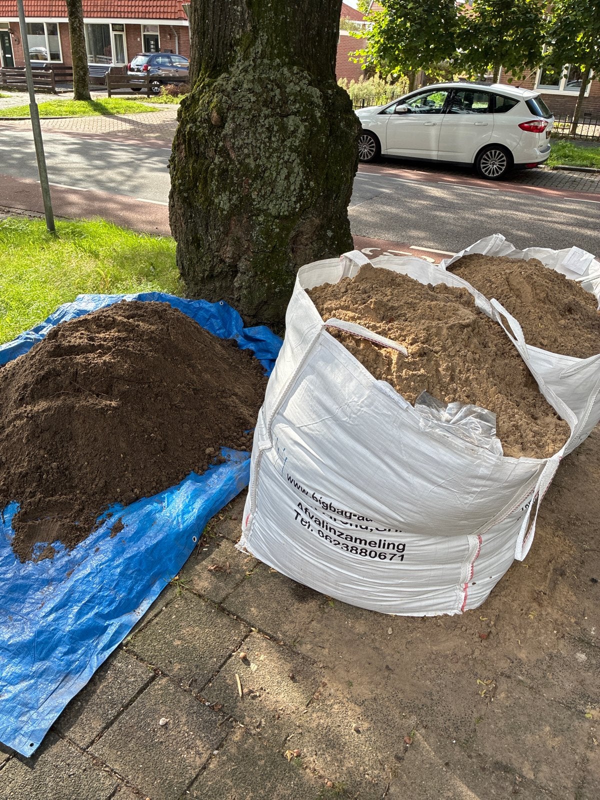 3 kuub zand voor straatwerk of ophogen (geen puin), Tuin en Terras, Ophalen, Gebruikt, Straatzand