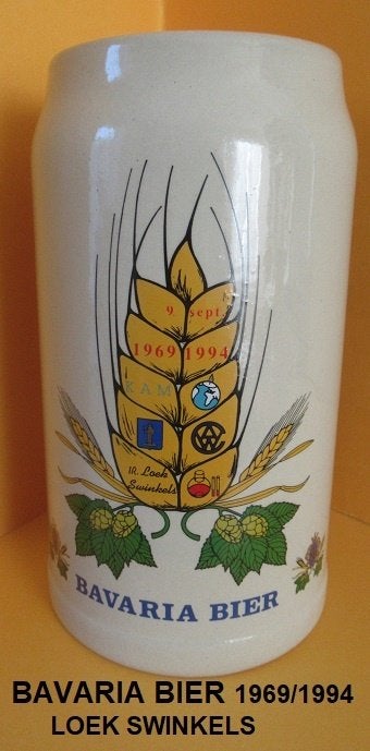 BAVARIA BIER, stenen bierpul LOEK  1969 / 1994, Ophalen of Verzenden, Nieuw, Pul(len), Bavaria