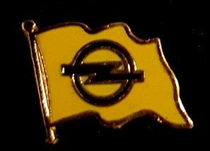 Opel vlag pin klein emaille, Verzenden, Nieuw, Transport, Speldje of Pin