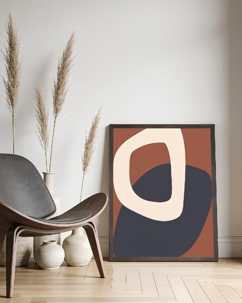 Modern Wall Art | Nina Bruun Solide Shapes II | 30x40 cm, Ophalen, Rechthoekig Staand, Nieuw, A1 t/m A3