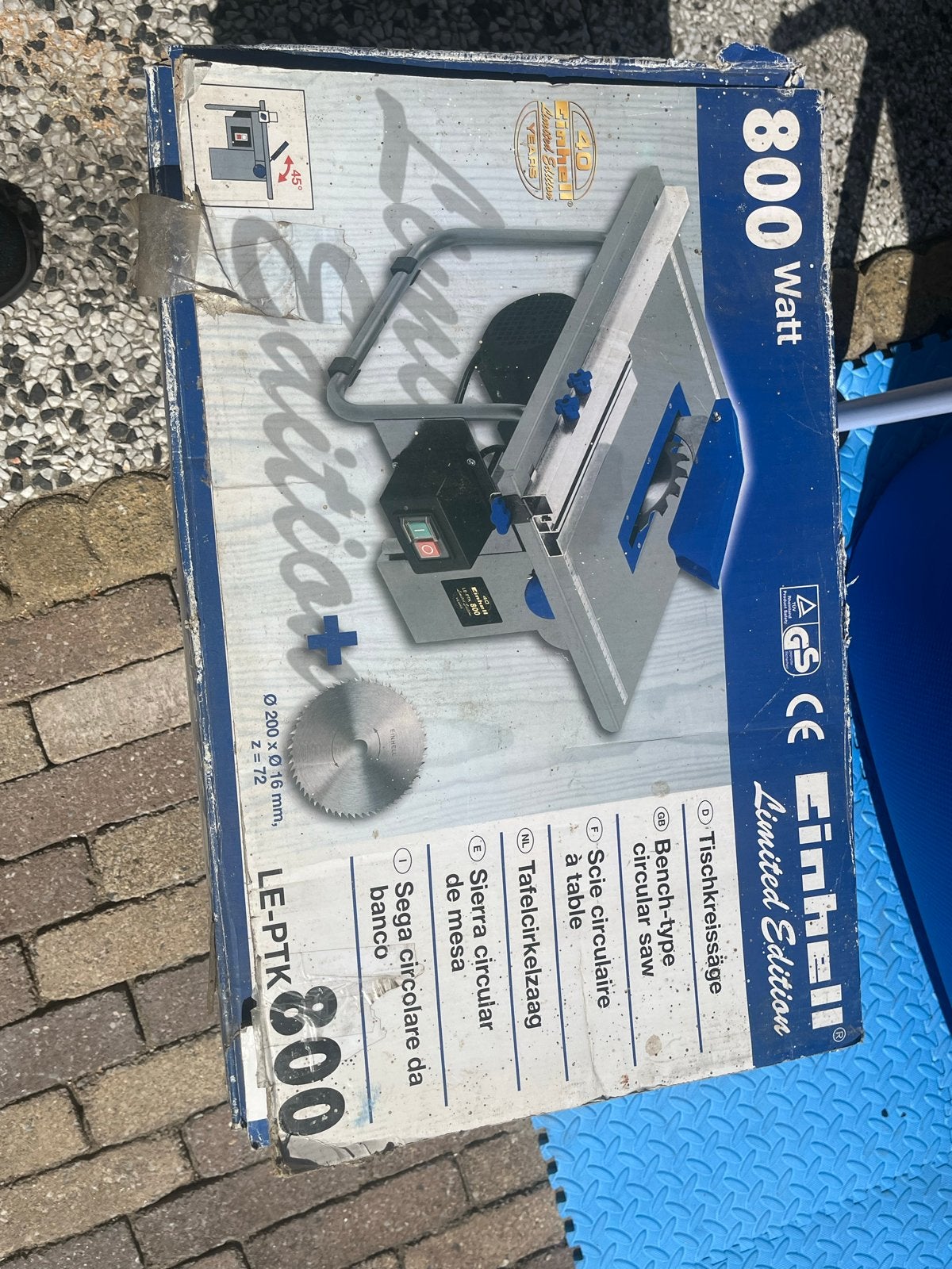Einhell LE-PTK 800 Tafelcirkelzaag 800W, Doe-het-zelf en Verbouw, Gereedschap | Zaagmachines, Ophalen, Gebruikt, Cirkelzaag, 600 tot 1200 watt
