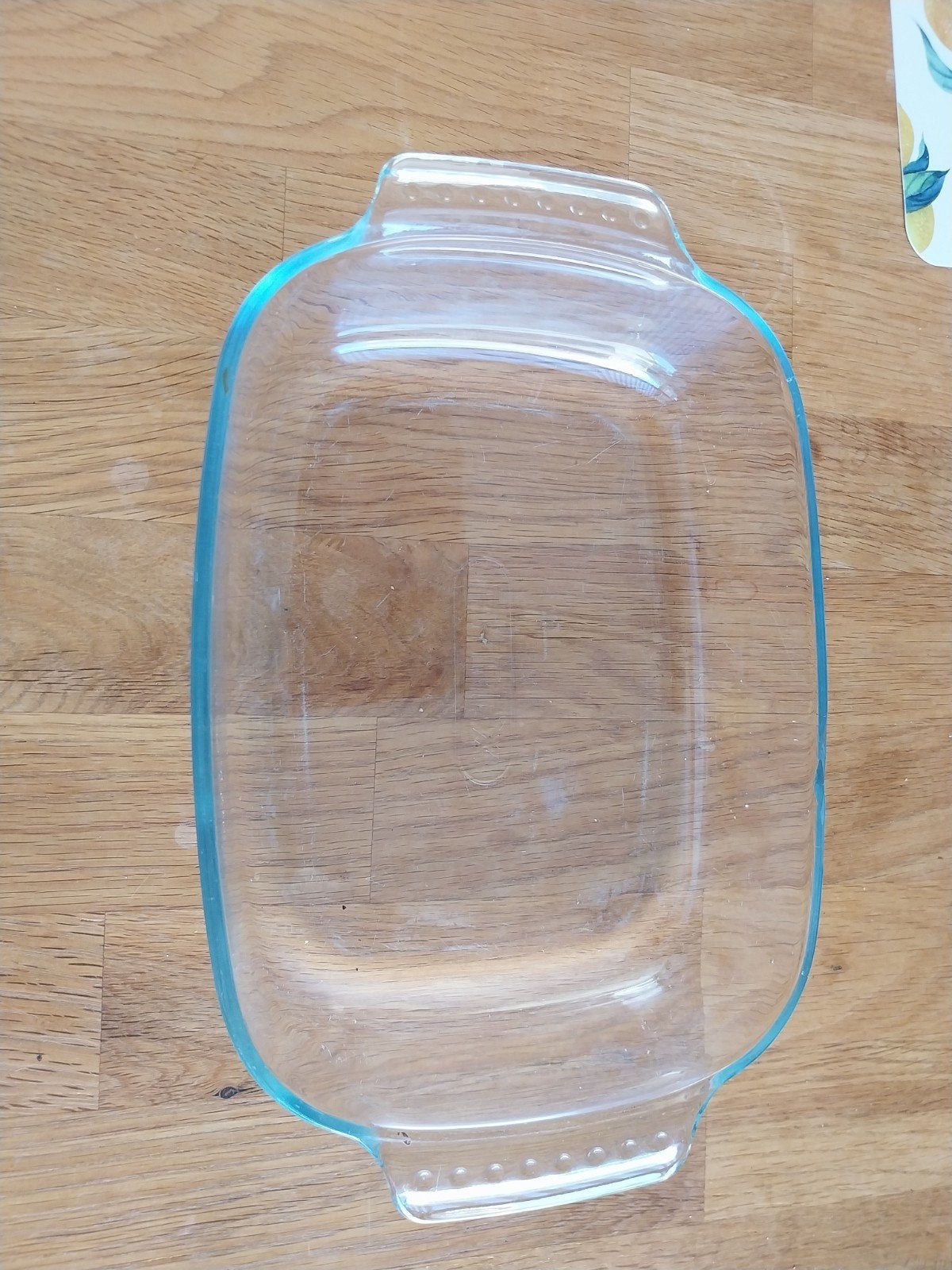 Pyrex oven schaal, Ophalen