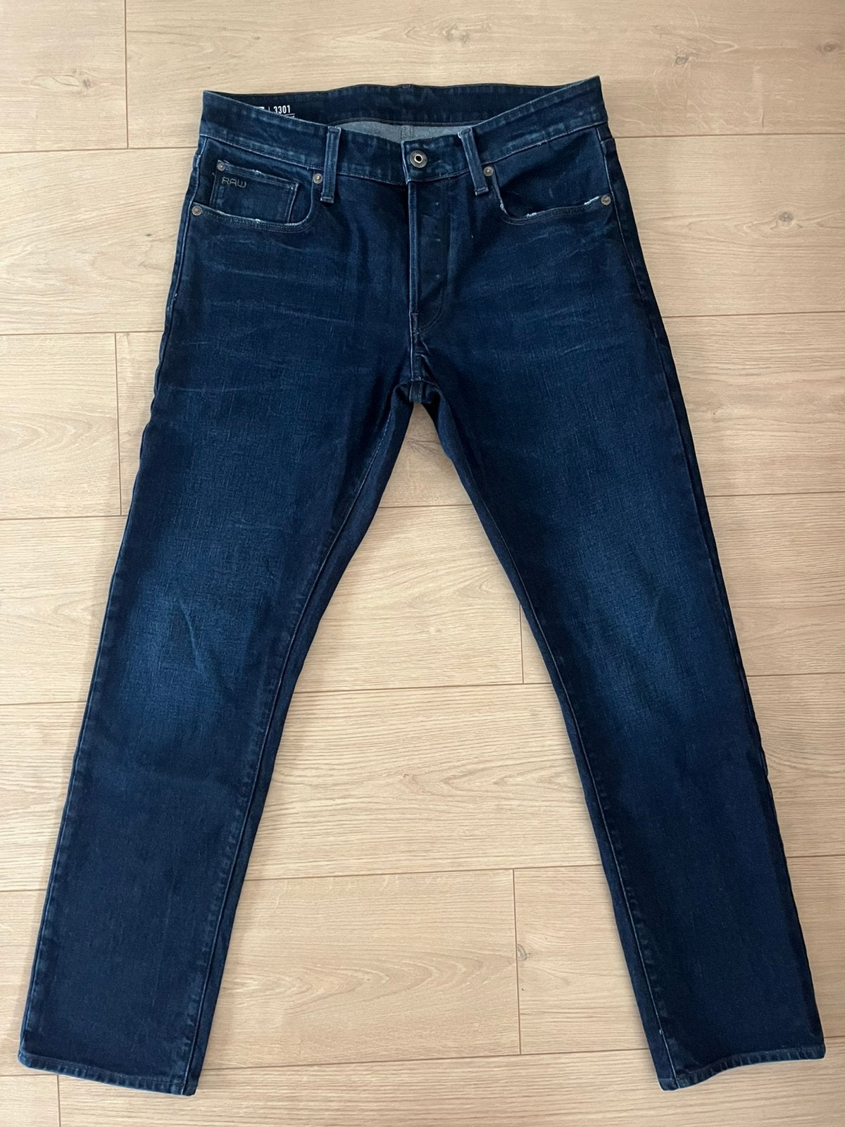 G- star RAW 3301 STRAIGHT broek jeans W33 L32 Z.G.A.N., Ophalen of Verzenden, Zo goed als nieuw, Overige kleuren, W33 - W34 (confectie 48/50)