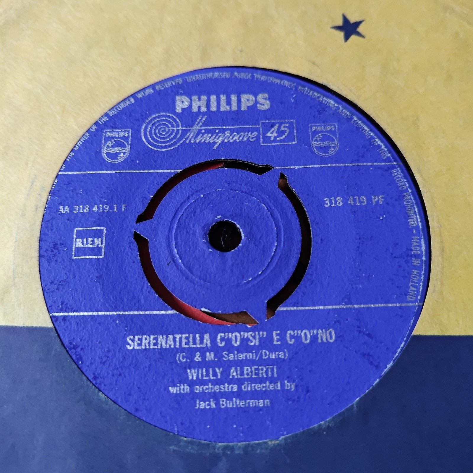 Willy Alberti - Olympia Serenatella C'O'Si' E C'O'No (Viny, Gebruikt, 7 inch, Ophalen of Verzenden, EP