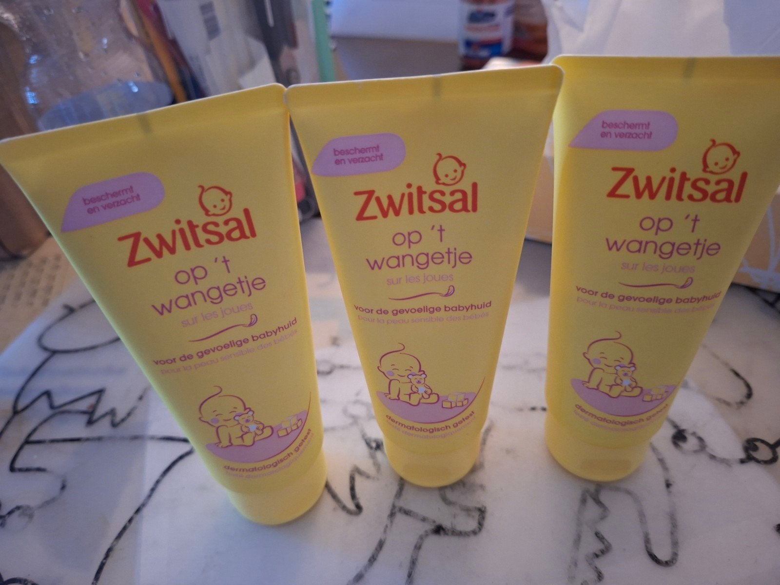 Zwitsal Op 't Wangetje gezichtscrème - 3x 100ml, Verzenden, Nieuw