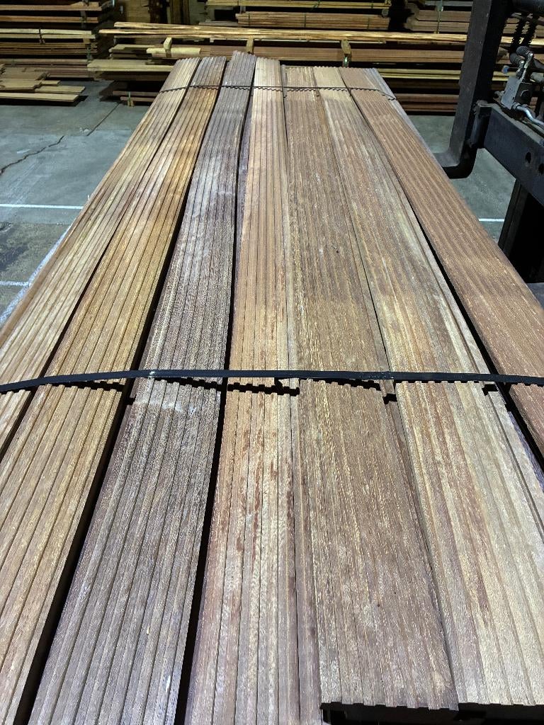 Vlonderplanken-planken-Schutting-Hardhout-Azobe-35x140mm, Ophalen, Nieuw, Hout