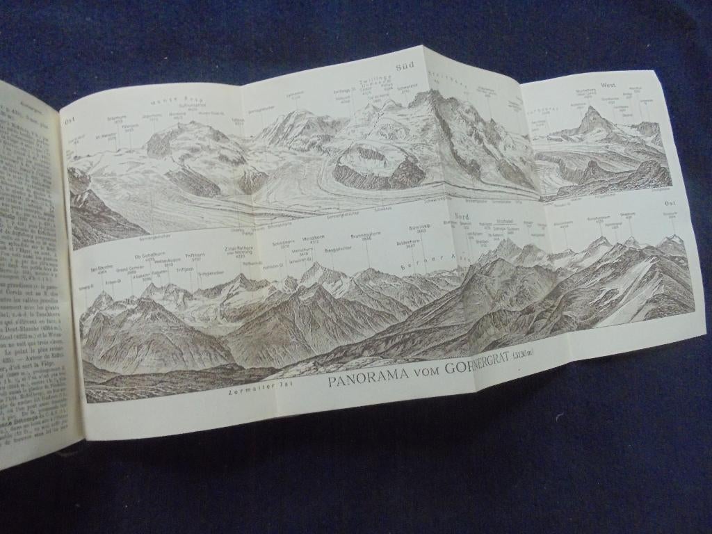 Baedeker. La Suisse (Zwitserland). 1913., Boeken, Gelezen, Verzenden, Europa Overig, Landkaart
