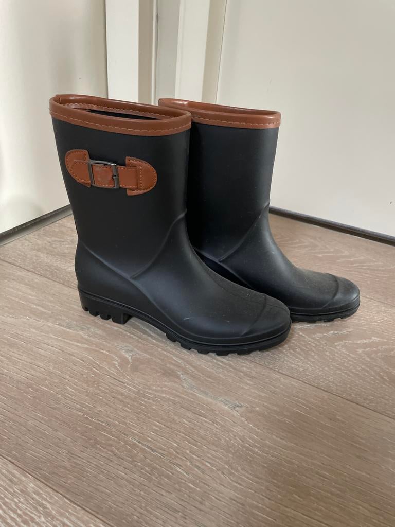 Zwarte laarzen maat 38, Ophalen of Verzenden, Gedragen, Zwart, Regenlaarzen
