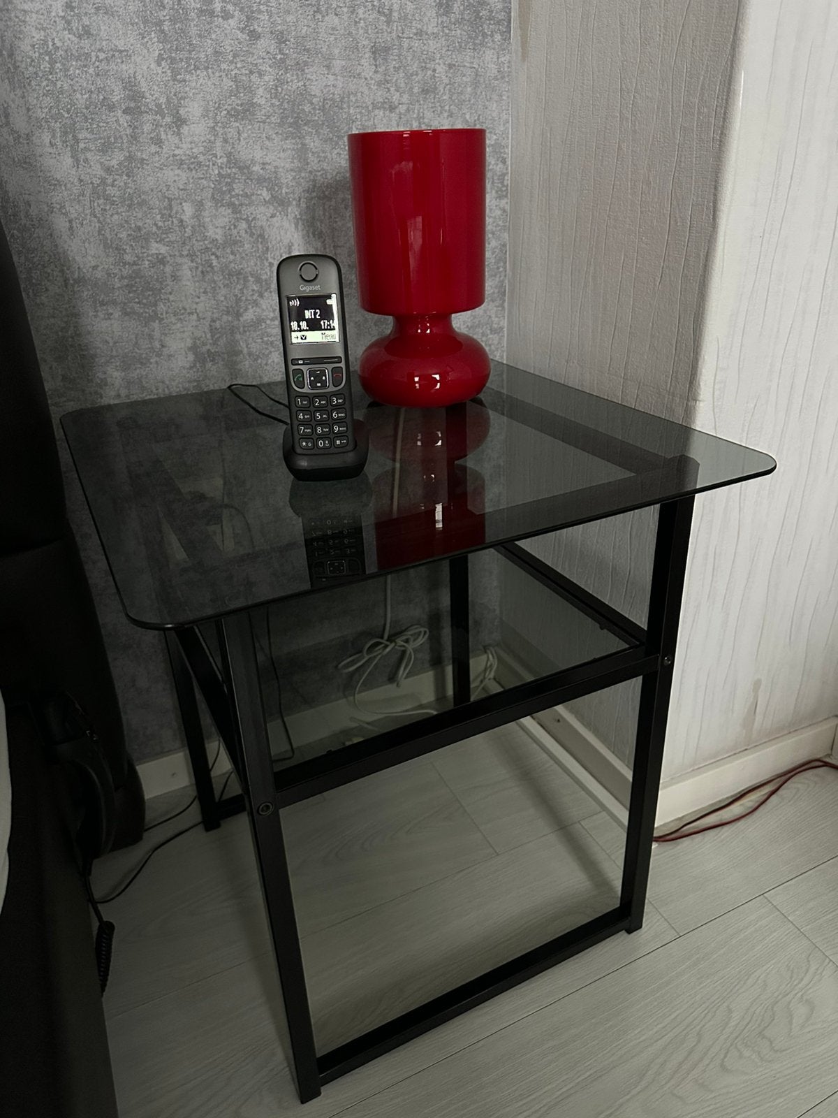 Glazen tafeltje, Minder dan 55 cm, Vierkant, Ophalen, 45 tot 60 cm