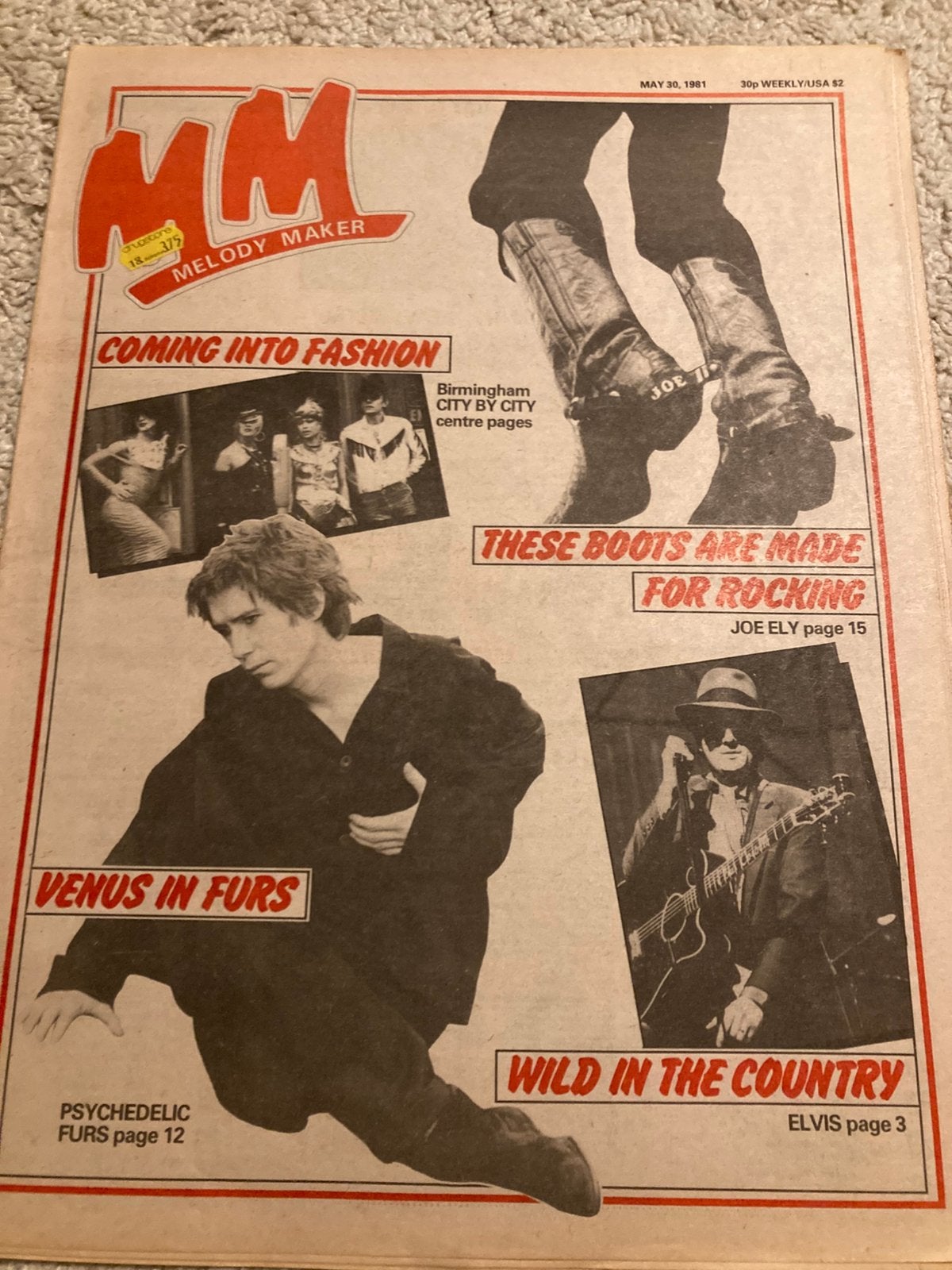 MELODY MAKER 1981 WHITESNAKE Joe Ely THE BEAT, Ophalen of Verzenden, Muziek, Film of Tv