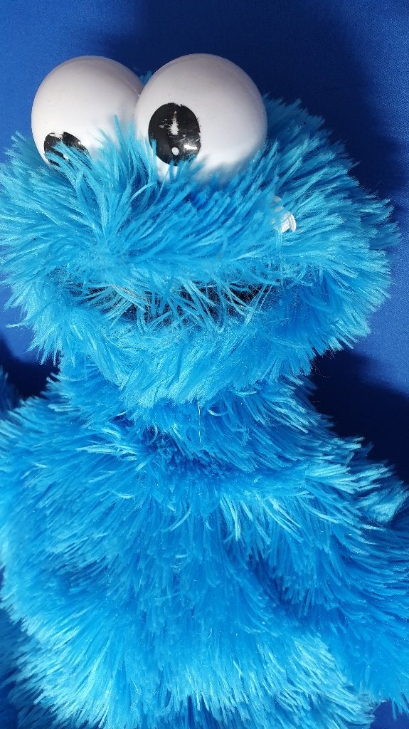 Koekiemonster, Sesamstraat knuffel, Fisher Price. 40 cm. T2, Tweedehands verkoop, Tweedehands verkoop, Gebruikt, Overige typen