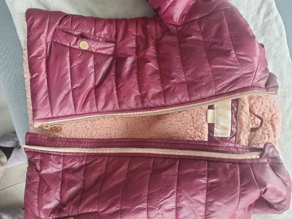 Meisjes jas burgundy rood Michael Kors, Kinderen en Baby's, Ophalen of Verzenden, Zo goed als nieuw, Maat 140
