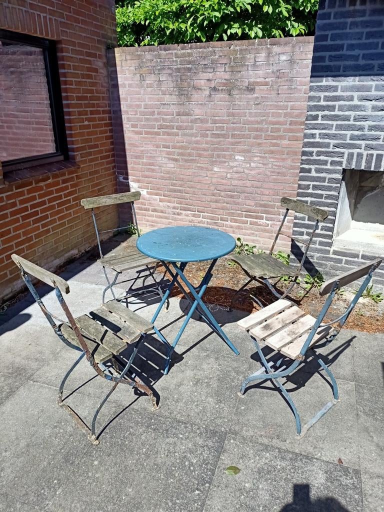 Antiek Frans tuinsetje, Tuin en Terras, Tuinsets en Loungesets, Ophalen